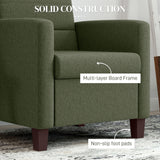 Fauteuil d'accent en tissu, fauteuil moderne avec coussin de siège et patins antidérapants pour salon