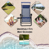 Zero Gravity Chair Set of 2 with Canopy Shade, Outdoor Folding Lounge Chair with Side Tray, Reclining Lounger with Breathable Mesh Seat and Pillow
