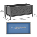 Galvanized Raised Garden Bed with Drainage Holes, Metal Raised Flower Bed