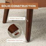 Modern Accent Chair, Upholstered Armchair with Solid Wood Legs and Lumbar Pillow for Living Room