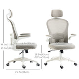 Office Chair, Mesh Computer Desk Chair with Adjustable Headrest, 4D Lumbar Support
