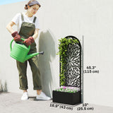Metal Raised Garden Bed with Trellis for Climbing Plants