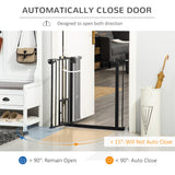 Retractable Gate Extra Wide Press-Mounted with Cat Door, 29-32 Inch