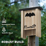 3PCs Wooden Bat Boxes, 18 x 6 x 22.5 cm