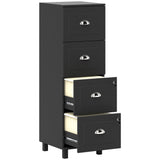 4 Drawer File Cabinet with Lock, Office Filing Cabinet, A4 Letter Size, Hanging File Folders