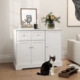 Meuble de litière pour chat avec tiroir, rangement