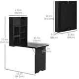 Wall Mounted Table Fold Out Convertible Desk, Multi-Functional Space Saving Computer Desk with Writing Floating Board for Students