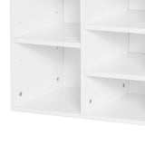 Shoe Bench with Storage, Upholstered Entryway Bench with Adjustable Shelves