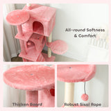 63 Inch Cat Tree with Sisal Scratching Posts