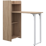 Table pliante 2 en 1, table de salle à manger gain d'espace avec étagère 4 étages pour petits espaces