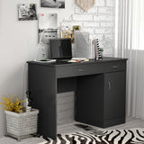 Computer Desk with Storage Drawers, Study Writing Table with Cabinet Adjustable Shelf for Home Office Workstation Bedroom